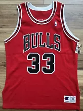 Vtg Scottie Pippen Chicago Bulls Champion Authentic Jersey 44 L NBA Stitched NWT