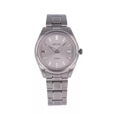 SEIKO SUR369P1 SUR369 Quartz Analog Titanium Silver