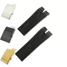 26.5mm Silicon/Rubber Watch Band Strap For Roger Dubuis Bracelet Folding Buckle