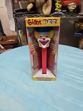 Vintage PEZ Giant Creepy circus clown candy dispenser 1999 Red stem body 12.5”