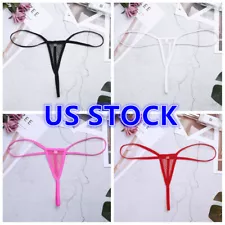 US Women's Stretchy See Through Fishnet Micro G-string Thong Low Waist Underwear