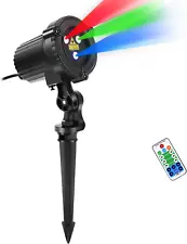 Christmas Laser Lights, Outdoor Garden Laser Lights Projector with Moving RGB