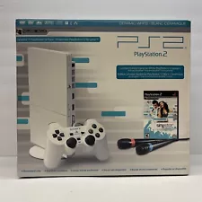 PlayStation 2 PS2 Slim Ceramic White Console w/ SingStar Limited Edition NEW