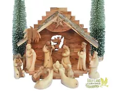 Large Nativity Set for Christmas, Wooden Nativity Set Handmade