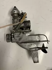 Nice Vintage KB Outboard 7.5 & Lower Unit RC Boat K&B Gas Engine Motor with Prop