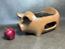 Vintage Terracotta Clay Pig BBQ Grill Hibachi Japanese Food Warmer Portugal MCM