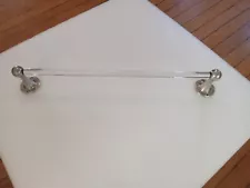 Vintage Glass Rod towel rack