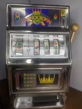 WACO Casino Crown Jackpot Slot Machine 25 cent WORKS PERFECT FOR MANCAVE OR DEN