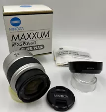 Minolta 35-80mm f4-5.6 II ZOOM Silver Lens for Minolta Maxxum & Sony CAMERAS