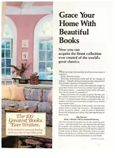 Easton Press Greatest Books Grace Your Home Collection Vintage 1990 Print Ad