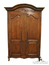 HIGH END VINTAGE Solid Walnut Rustic European 59" Media Armoire