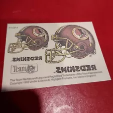 Washington Redskins - 1992 Quarter Machine Prize - Temporary Tattoos - RARE