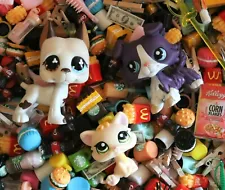 Littlest Pet Shop Lot of 10 Random LPS Surprise Food Accessories Dollhouse Mini