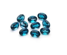 Natural London Blue Topaz 4x3mm Oval Cut loose Gemstone for sale 5 Pieces