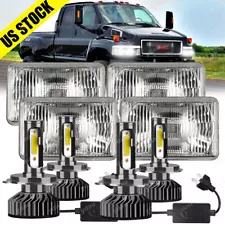 4X 4x6" Led Headlights For GMC C1500 2500 3500 K1500 K2500 K3500 1982-1986 Truck