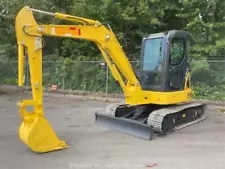 2006 Komatsu PC55MR-2 Mini Excavator Enclosed Cab Aux Hyd Yanmar Diesel bidadoo