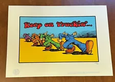 Robert R Crumb Keep On Truckin Art Print Poster #/300 Grateful Dead Psychedelic