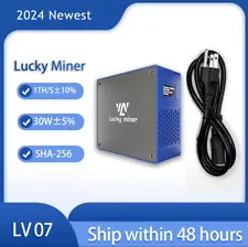 Lucky Miner LV07 Bitcoin BTC Miner Mining SHA-256 1T WIFI Solo Lotto Device