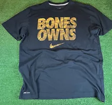 Nike Drift Black XL “bones Owns” UFC Jon Jones T Shirt Black Gold