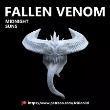 Fallen Venom Midnight Suns video game custom head for 4" 6" 7" 12" action figure