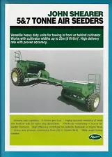 JOHN SHEARER 5 & 7 TONNE AIR SEEDERS BROCHURE 7/93