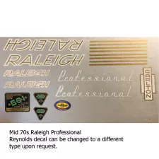 Raleigh Professional mid 70s decal kit for Campagnolo