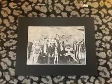 Vintage Art Print Mounted , HARRY HOUDINI TROUPE Escapologist