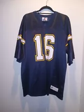 VINTAGE RYAN LEAF LOGO ATHLETICS HOME OFFICIAL CHARGERS JERSEY SZ XL