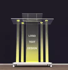 Podium with Remote & App Control for Church, Speech，Classroom, Wedding, Concert.