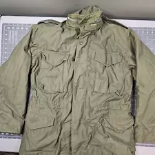 Vintage M65 Field Jacket Coat Medium Lined Liner 1970 Scovill OG107 60s Military