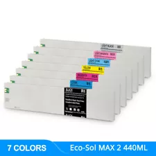 7PC ECO-SOL MAX2 Compatible Ink Cartridge ESL4 For Roland XR-640 XF-640 RF-640