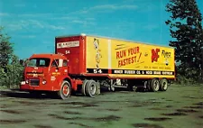 1964 Vintage Semi Truck PF FLyers Shoe Advertising on side Mint postcard A79