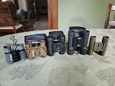 Lot of 5 Binoculars W/ Cases