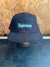 SUPREME 2015 5 Panel Hat Black on Black Skateboarding Gonz Pettibon Light Weight