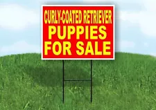 Curly-Coated Retriever PUPPIES FOR SALE Yard Sign Road with Stand LAWN SIGN