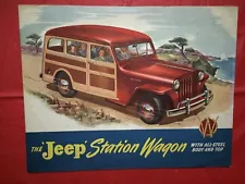 1949 WILLYS-OVERLAND "JEEP STATION WAGON" Car Dealer Sales Brochure