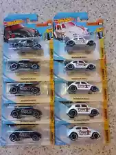 Hotwheels VW Volkswagen Beetle x 10 All New & Sealed Short card