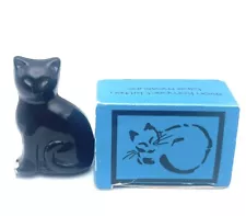 Vintage Avon Black Cat Tape Measure with Box Kompact Kitten Tape Measure **