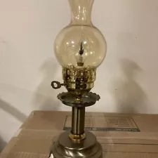 Satin Nickel and Brass electric powered Lantern