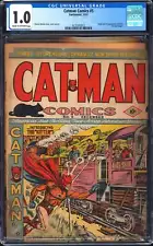 1941 Catman Comics 5 CGC 1.0 - 1ST APPEARANCE OF KITTEN GOLDEN AGE ! NO RESERVE