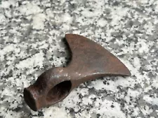 1850s OLD VINTAGE HANDFORGED SMALL RUSTIC IRON INDIAN AXE HEAD HATCHET TOOL