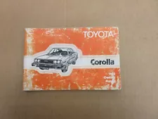 1980 Toyota Corolla owners manual ORIGINAL literature (For: 1980 Toyota Corolla)