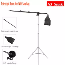 US Telescopic Boom Arm Flexible Sandbag For Studio Flash Softbox LED Video Light