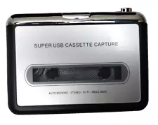 VTG USB Cassette to MP3 Capture Tape Player Converts Old Tapes to MP3, WAV, WMA