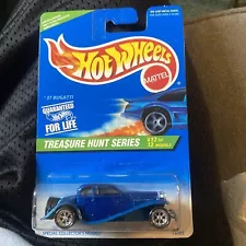 G10-60 HOT WHEELS TREASURE HUNT - ‘37 BUGATTI - 1996 - BLUE - #439 - NIB