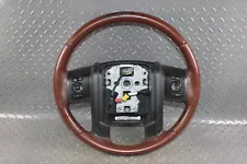 08-16 F350 *WORN* King Ranch Black Brown Leather Driver Steering Wheel OEM WTY (For: 2010 Ford F-350 Super Duty King Ranch)