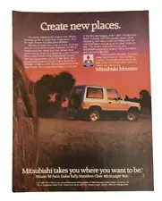 1986 Mitsubishi Montero Sport Utility Vehicle SUV Create New Places Print Ad