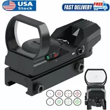 Tactical Holographic Reflex Red Green Dot Sight 4 Type Reticle for 20mm Rails