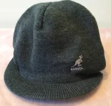 Kangol Knit‎ Peak Pull On Winter Hat Cap VGC BLUE/GREY color