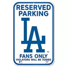 LOS ANGELES DODGERS PARKING FANS ONLY 11"X17" PLASTIC SIGN DURABLE POSTER MLB